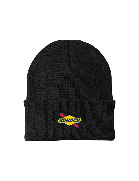 Black Knit Cap w/Sunoco Logo
