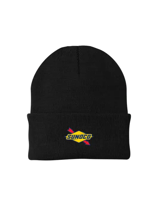 Black Knit Cap w/Sunoco Logo