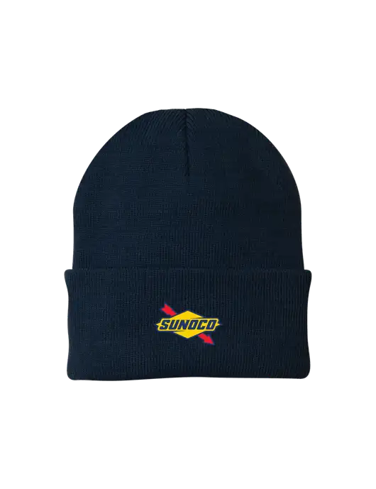 Navy Knit Cap w/Sunoco Logo