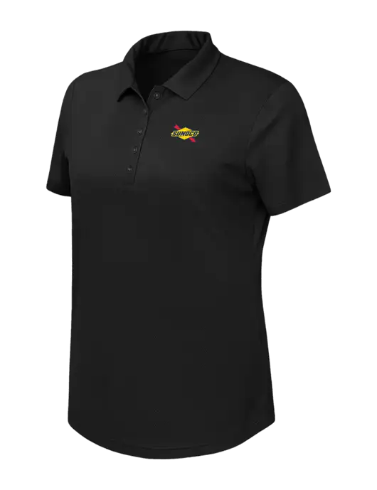 Callaway Womens Birdseye Black Polo w/Sunoco Logo