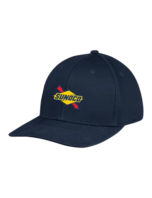 Premium Modern Structured Twill Navy Snapback Cap w/Sunoco Logo