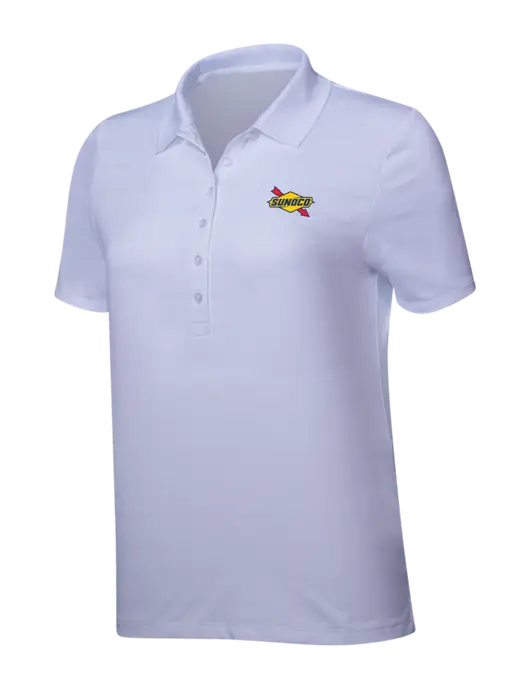 Callaway Womens Bright White Ventilated Polo w/Sunoco Logo