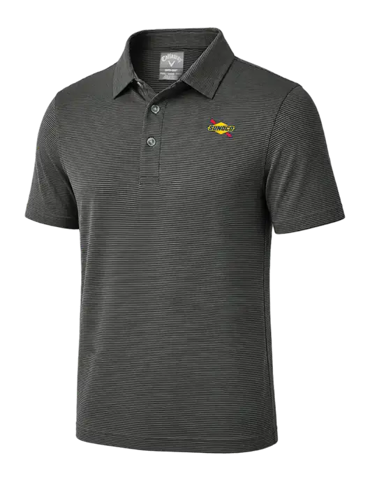 Callaway Black Fine Line Stripe Polo w/Sunoco Logo