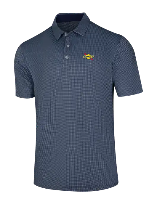 Callaway Navy Fashion Gingham Polo w/Sunoco Logo