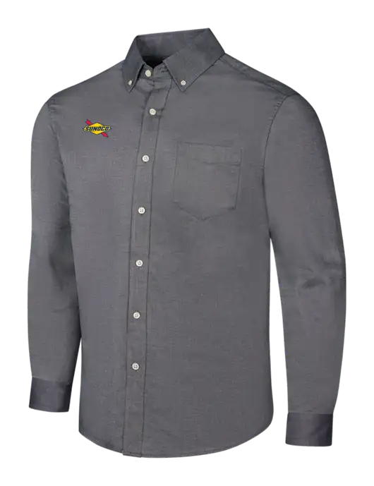 Dark Grey SuperPro Oxford Shirt w/Sunoco Logo