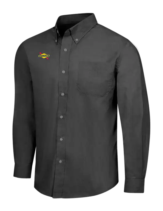 Soft Black Crosshatch Easy Care Shirt w/Sunoco Logo