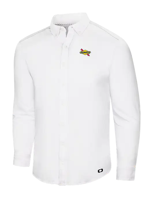 OGIO Bright White Modern Code Stretch Button-Up Shirt w/Sunoco Logo