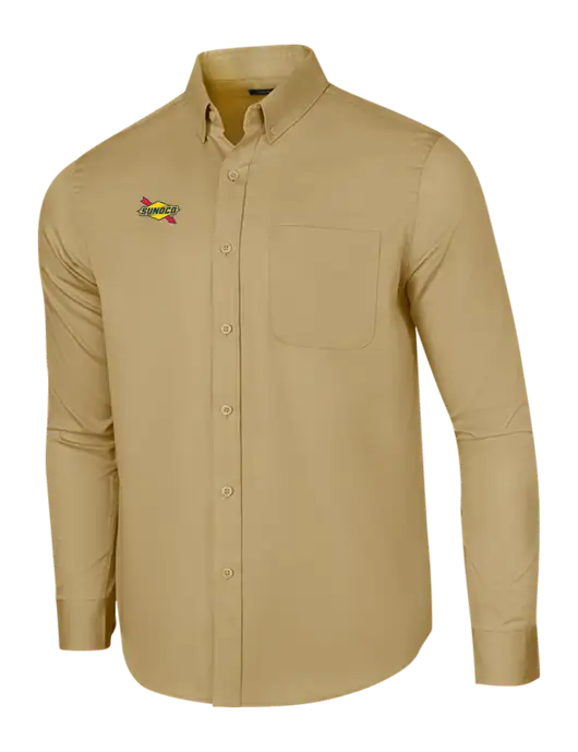 Long Sleeve Dark Tan Superpro React Twill Shirt w/Sunoco Logo