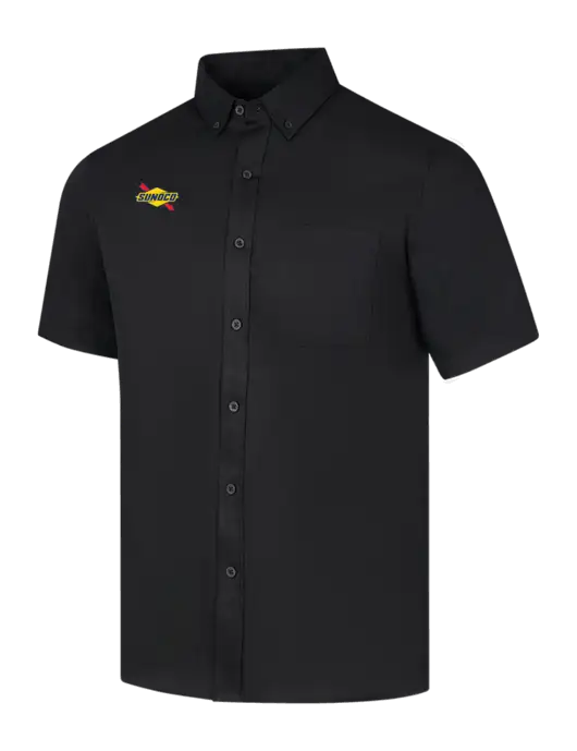 Short Sleeve Deep Black Superpro React Twill Shirt w/Sunoco Logo