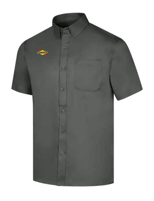 Short Sleeve Dark Grey Superpro React Twill Shirt w/Sunoco Logo
