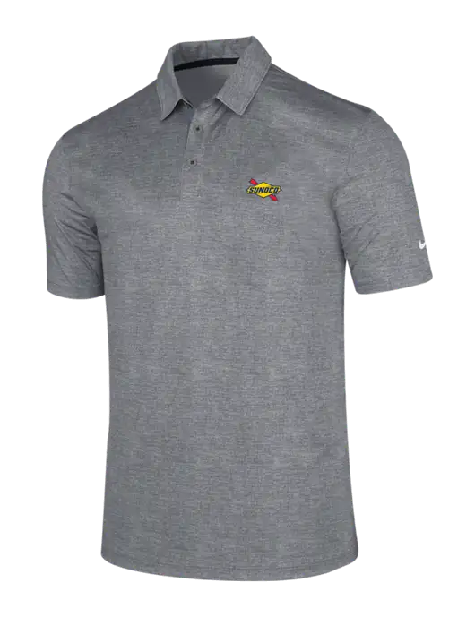 NIKE Medium Grey Dri-Fit Crosshatch Polo w/Sunoco Logo