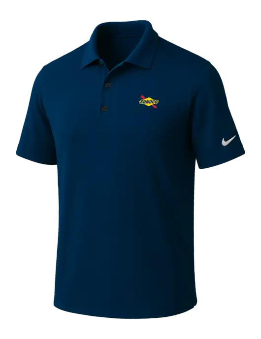 NIKE Navy Dri-Fit Micro Pique Polo w/Sunoco Logo