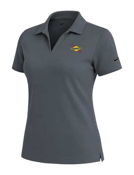 NIKE Dark Grey Womens Dri-Fit Micro Pique Polo w/Sunoco Logo
