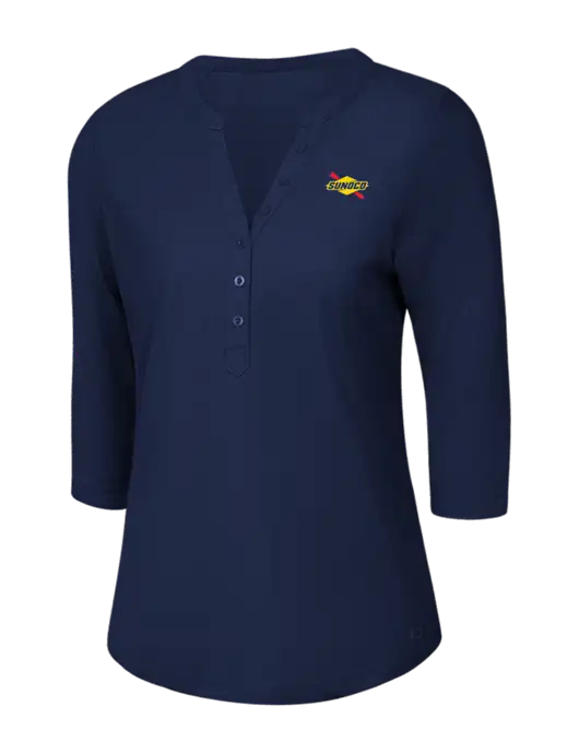 OGIO Navy Jewel Henley w/Sunoco Logo
