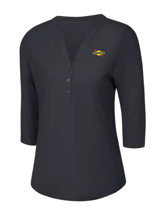 OGIO Charcoal Grey Jewel Henley w/Sunoco Logo