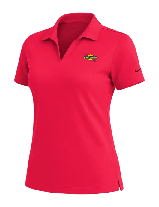 NIKE Red Womens Dri-Fit Micro Pique Polo w/Sunoco Logo
