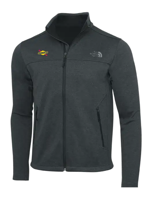 North Face Dark Grey Heather Ridgewall Soft Shell Jacket w/Sunoco Logo