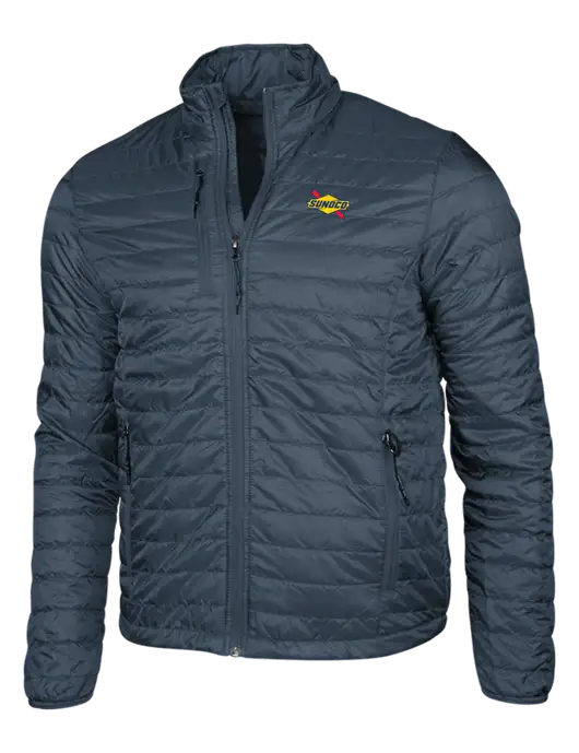 Navy Puffy Packable Jacket w/Sunoco Logo
