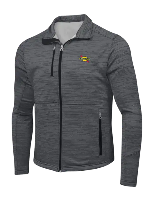 Dark Grey Digi Stripe Fleece Jacket w/Sunoco Logo