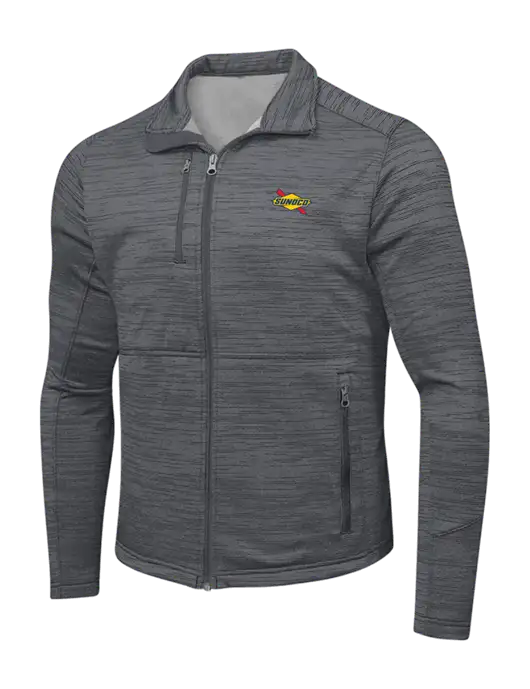 Medium Grey Digi Stripe Fleece Jacket w/Sunoco Logo