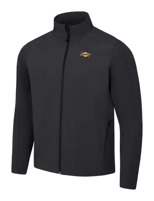 Black Charcoal Heather Core Soft Shell Jacket w/Sunoco Logo