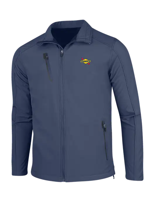 Navy Welded Softshell Jacket w/Sunoco Logo