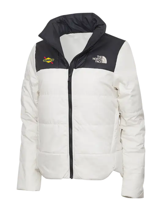 North Face Womens Vintage White Everyday Insulated Jacket w/Sunoco Logo