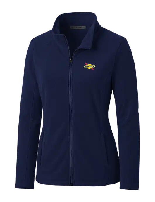 Navy Womens Microfleece Jacket w/Sunoco Logo
