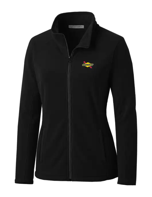 Black Womens Microfleece Jacket w/Sunoco Logo