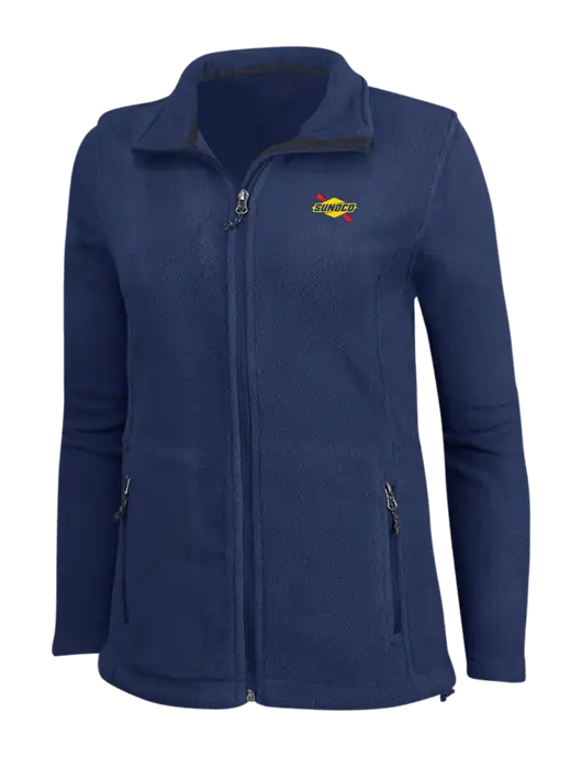 Womens Navy Fleece Jacket w/Sunoco Logo