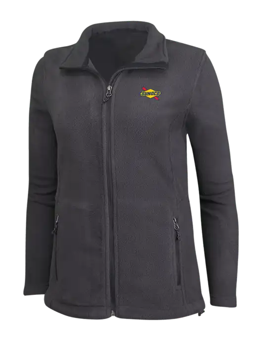 Womens Fleece Dark Grey Jacket w/Sunoco Logo