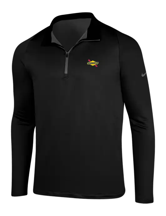 NIKE Black/Dark Grey Dry-Fit Stretch 1/2 Zip Cover-Up w/Sunoco Logo