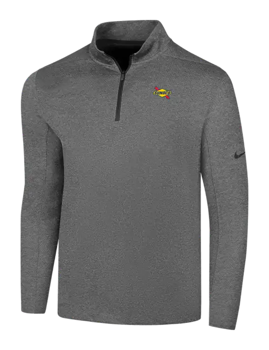 NIKE Dark Grey Heather Dry 1/2 Zip Cover-Up w/Sunoco Logo