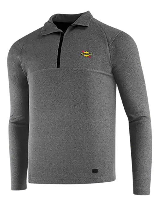 OGIO Dark Grey Heather Transition 1/4 Zip Pullover w/Sunoco Logo