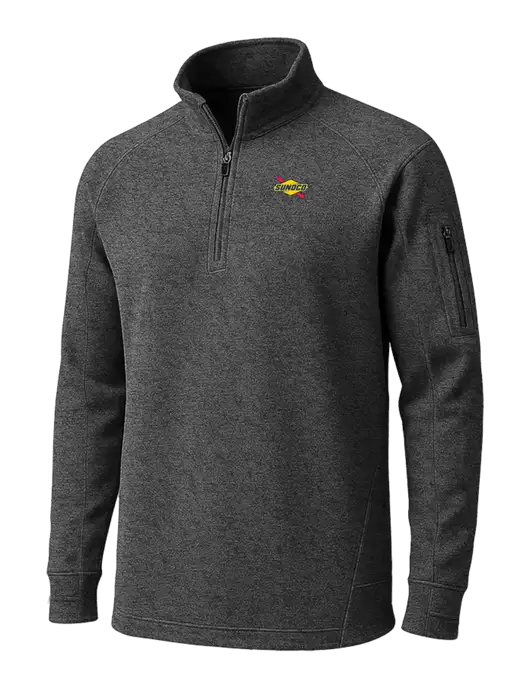 Graphite Heather Tech Fleece 1/4 Zip Pullover w/Sunoco Logo