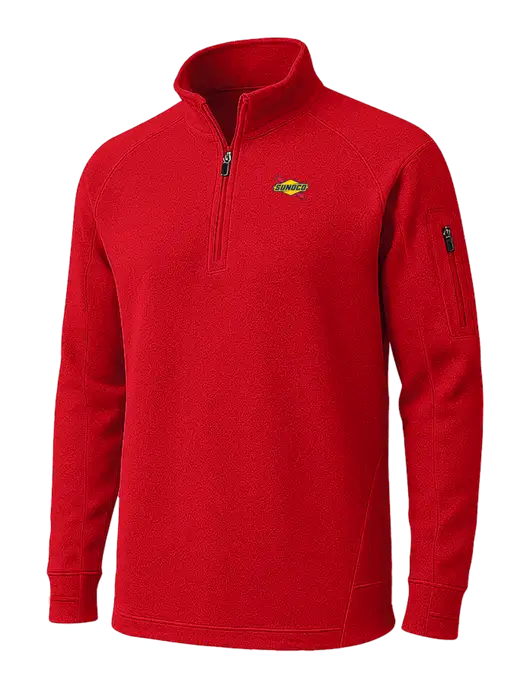 True Red Tech Fleece 1/4 Zip Pullover w/Sunoco Logo