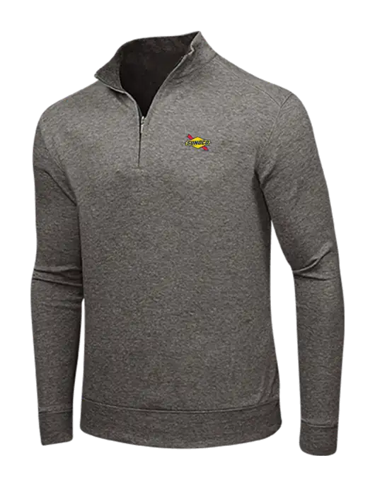 Charcoal Heather/Medium Heather Grey Interlock 1/4 Zip w/Sunoco Logo