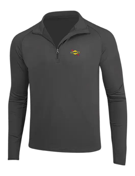 Charcoal Grey Sport Wick Stretch 1/4 Zip Pullover w/Sunoco Logo