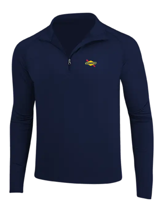 Navy Sport Wick Stretch 1/4 Zip Pullover w/Sunoco Logo