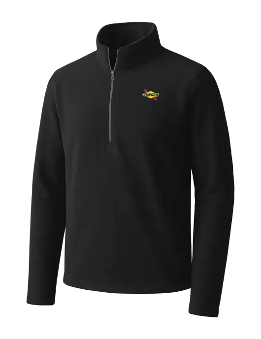 Black Microfleece 1/2 Zip Pullover w/Sunoco Logo