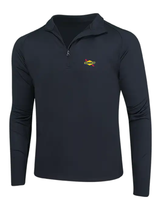 Black Sport Wick Stretch 1/4 Zip Pullover w/Sunoco Logo