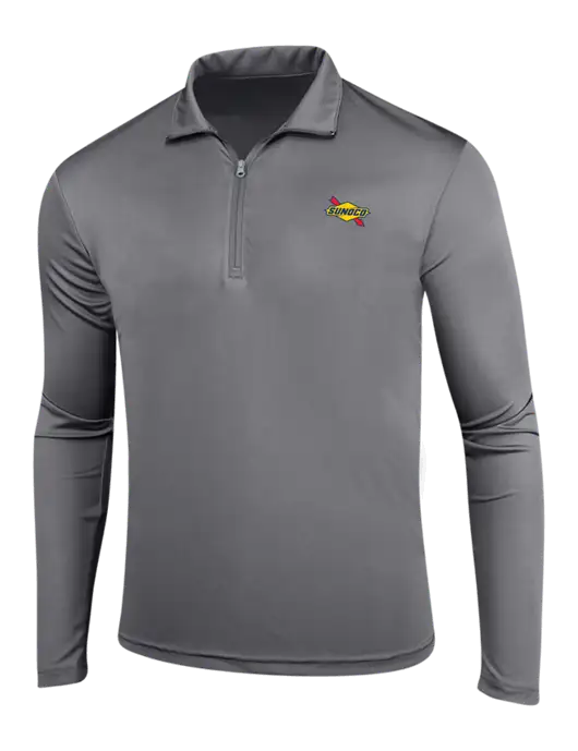 Medium Grey PosiCharge Competitor 1/4 Zip Pullover w/Sunoco Logo