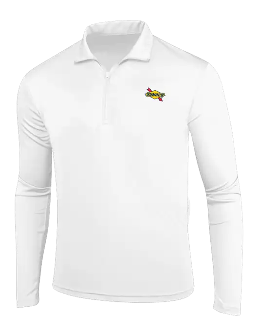 White PosiCharge Competitor 1/4 Zip Pullover w/Sunoco Logo