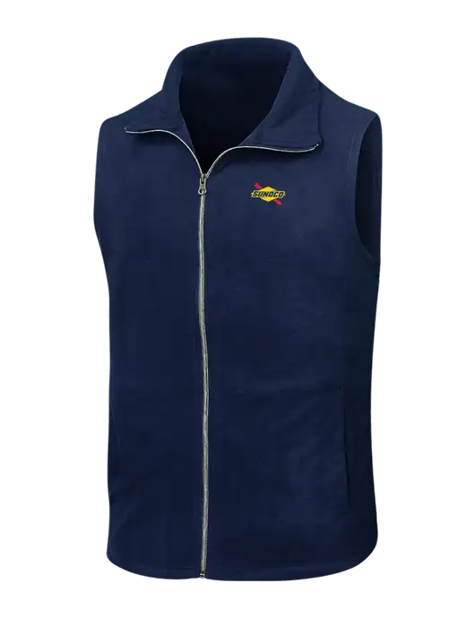 Navy Microfleece Vest w/Sunoco Logo
