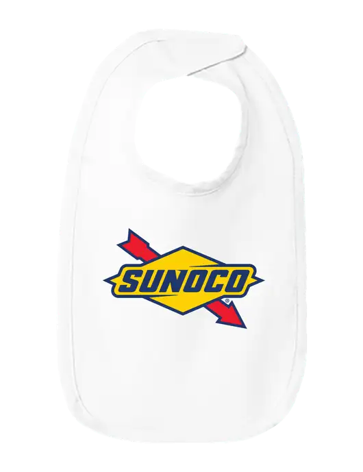 Rabbit Skins White Infant Premium Jersey Bib w/Sunoco Logo