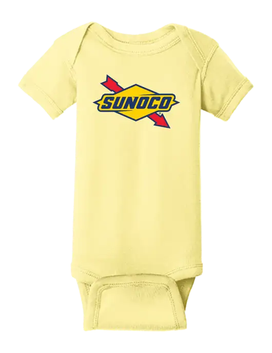 Rabbit Skins Banana Infant Short Sleeve Baby Rib Bodysuit w/Sunoco Logo