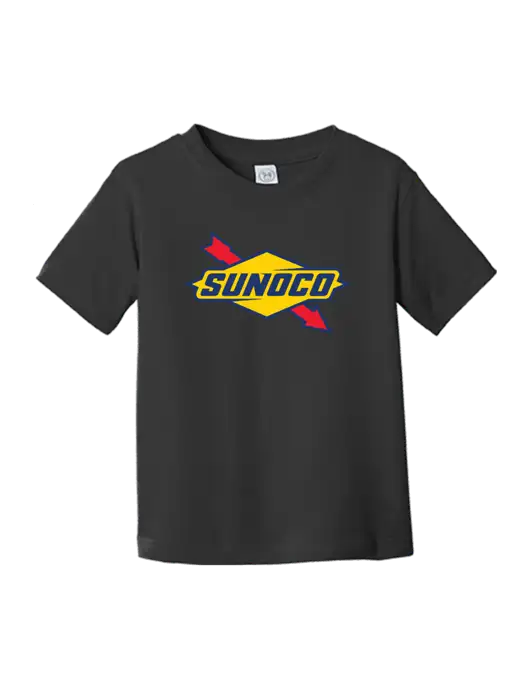 Rabbit Skins Black Toddler Fine Jersey Tee w/Sunoco Logo