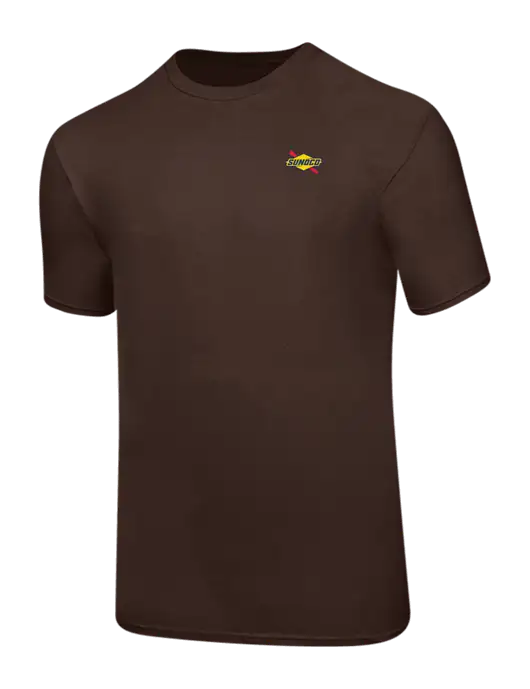 Ring Spun Dark Brown 4.5 oz T-Shirt w/Sunoco Logo