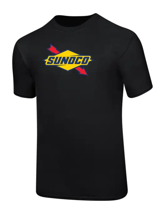 Ring Spun Jet Black 4.5 oz T-Shirt w/Sunoco Logo