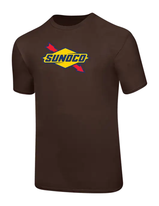Ring Spun Dark Brown 4.5 oz T-Shirt w/Sunoco Logo